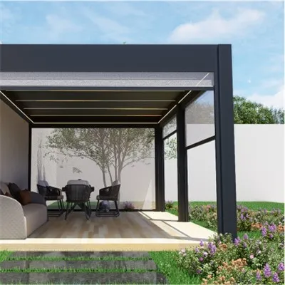 Pergola mit Sichtschutzwand